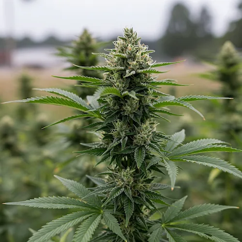 bruce-banner-plants-outdoor Bruce Banner cannabis plant flowering