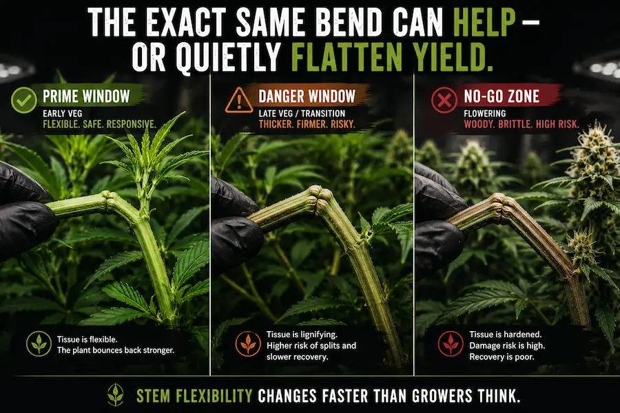 super-cropping-stem-flexibility-timing The Dangerous Timing Shift Most Growers Miss